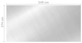 Cobertura para piscina 549x274 cm PE prateado