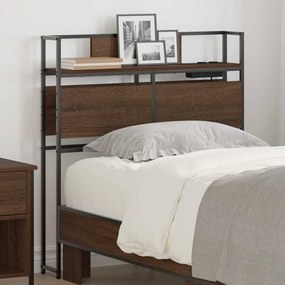 vidaXL Cabeceira de armazenamento Carvalho castanho 80 cm