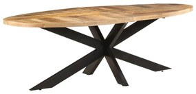 vidaXL Mesa de jantar 240x100x75 cm madeira de mangueira áspera