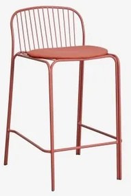 Taburete Alto De Jardim Em Aço Anerina Terracota & ↑65 Cm & Terracota - Sklum