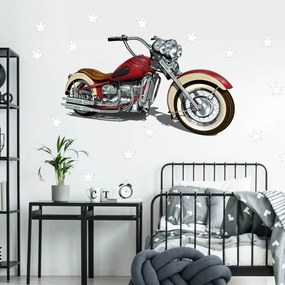 Papel de parede por cima da cama – Chopper com estrelas