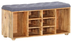 vidaXL Banco de corredor 100x35x47 cm madeira de mangueira maciça