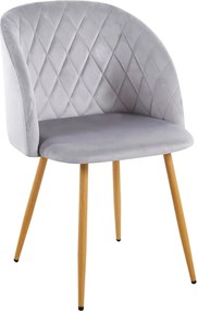 Pack 4 Cadeiras Velt Veludo - Cinza