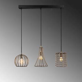 Candeeiro Chandelier Teltrio – Antique – 91 x 25 x 49-129 cm