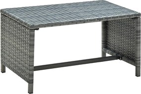 vidaXL Mesa de centro 70x40x38 cm vime PE antracite