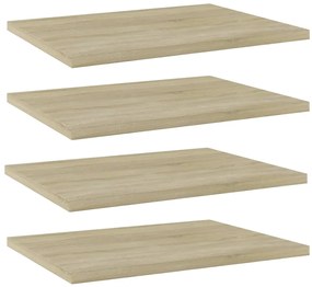 Prateleiras estante 4pcs 40x30x1,5cm contraplacado cor carvalho