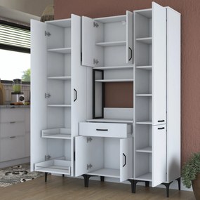 Armário Alto de Cozinha "Stella " - Branco - Design Moderno
