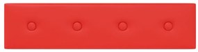 Painel parede 12pcs 60x15 cm couro artificial 1,08 m² vermelho