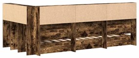 Cama estante Carvalho fumado 75x190 cm Madeira reciclada