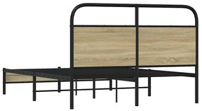 Estrutura cama s/ colchão derivados de madeira carvalho sonoma