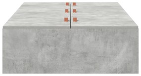 Estrutura de Cama com Arrumação Cinza Betão 80x200 cm