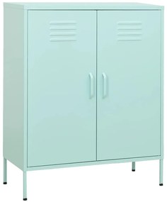 Armário de arrumação aço 80x35x101,5 cm verde-hortelã