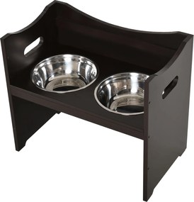 PawHut Comedouro para Cães Elevado Comedouro para Cães com 2 Tigelas d