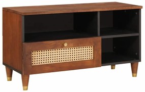 vidaXL Gabinete para TV com gaveta Castanho 80 x 33,5 x 46 cm