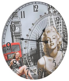 Relógio de parede vintage Marilyn Monroe 60 cm