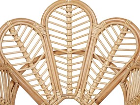 Cadeira pavão em rattan de cor natural 70 cm FLORENTINE II Beliani