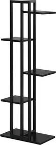 Estante para flores em aço com 5 prateleiras  40 x 22 x 113 cm,, para interior e exterior, suporte para plantas para jardim, varanda ou sala, preta