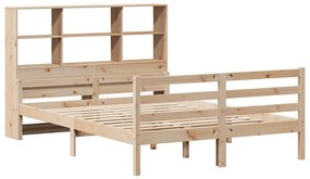 Cama com estante sem colchão 160x200 cm pinho maciço