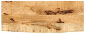 vidaXL Tampo de mesa c/ borda viva 80x40x3,8cm mangueira áspera maciça