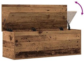 Caixa de Armazenamento vidaXL em Madeira Reciclada 102x35x35 cm com Ma