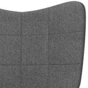 Cadeira de baloiço tecido cinzento-escuro