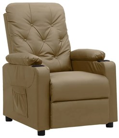 Poltrona elevatória couro artificial cappuccino