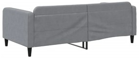 Sofá-cama 100x200 cm tecido cinzento-claro