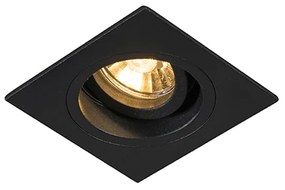 Foco embutido moderno preto 9,3 cm rotativo e inclinável - Chuck Moderno
