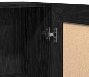 Aparador Preto de Carvalho vidaXL 120x30,5x70 cm em Madeira de Engenha