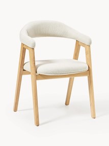 Cadeira de jantar estofada com braços Nik