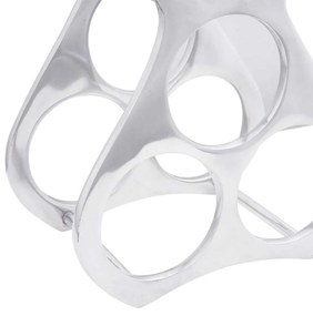 Suporte para Vinho vidaXL Prateado 23x14x28 cm Alumínio