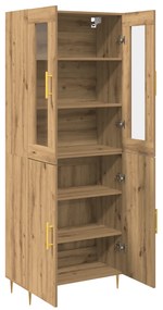 Highboard Artesanal de Carvalho 69.5x34x180 cm Madeira engenheirada