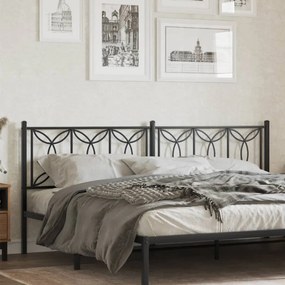 Cabeceira de cama 200 cm metal preto