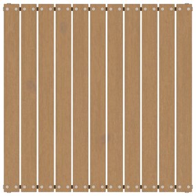 2pcs conj lounge jardim c/ almofadões pinho maciço castanho-mel