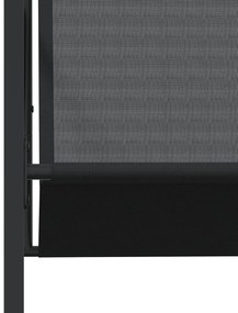 17 pcs conjunto de jantar para jardim textilene preto