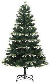 Árvore de Natal artificial articulada c/ flocos de neve 210 cm