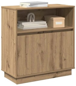Aparador com LED Carvalho Artesanal 71x34,5x75 cm Madeira de Engenhari