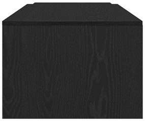 Mesa de Centro Folheada Preta de 150x50x35 cm