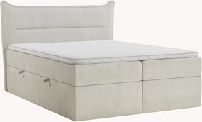 Cama divã em chenille artesanal com arrumação Rialta, H3