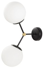 Candeeiro de Parede Damar – Preto e Branco – 28 x 15 cm