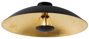 Candeeiro de teto vintage preto com dourado 60 cm - Emilienne