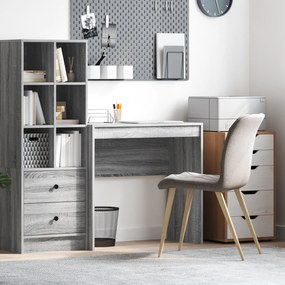 vidaXL Escrivaninha Cinza sonoma Madeira técnica 80 x 40 x 76 cm Simples