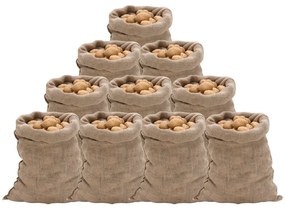 vidaXL Sacos de juta 10 pcs 60x105 cm 100% juta 220 gsm