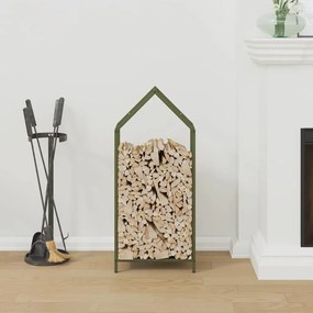 Suporte para lenha aço laminado a frio verde azeitona