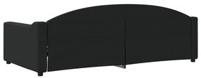 Sofá-cama 100x200 cm tecido preto