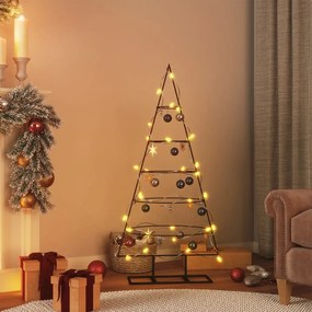 vidaXL Árvore de Natal para decoração 125 cm metal preto