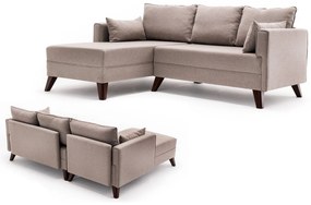 Sofá-Cama de Canto Bella – Creme – 205x85x140 cm