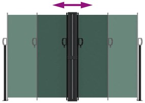 Toldo lateral retrátil 160x600 cm verde-escuro