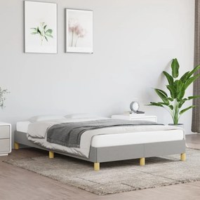 vidaXL Estrutura de cama sem colchão 120x200 cm tecido cinzento-claro