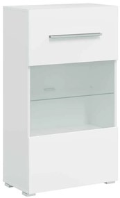 Armários de parede/unidade p/TV com luz LED, 5 pcs, branco